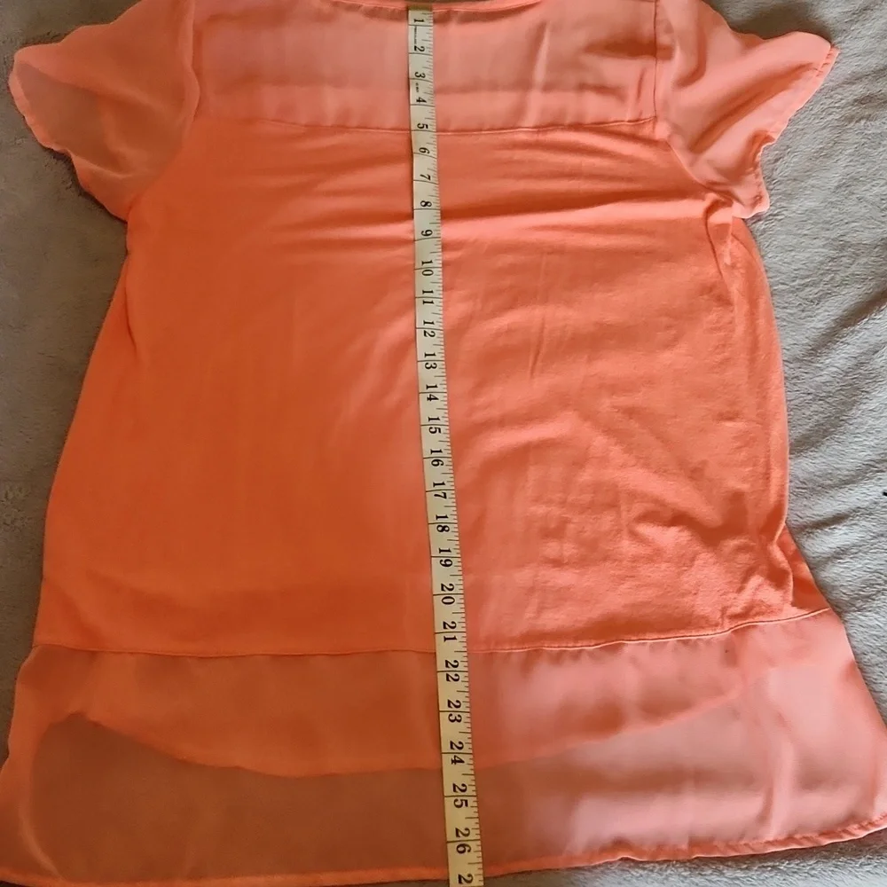 Vince Camuto Creamsickle Colored Short-Sleeve Blouse Women's M - Picture 5 of 5